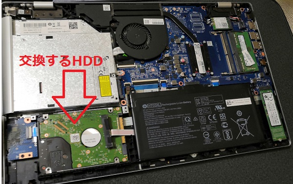 HP Pavilion 15-cu0000を分解、HDD→SSDに交換 | Apprise